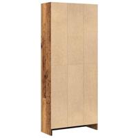 Boekenkast 60x24x143 cm bewerkt hout oud houtkleurig - thumbnail