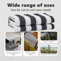 VidaXL Zonnescherm vervangingen antraciet en wit 1000 x 160 cm - thumbnail
