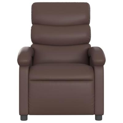 Fauteuil verstelbaar kunstleer bruin