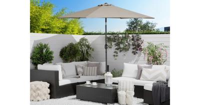 Beliani VARESE - Marktscherm-Beige-Polyester Beliani VARESE - Marktscherm-Beige-Polyester