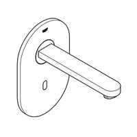 GROHE Eurosmart Cosmopolitan E afbouwdeel v wandkraan met uitloop 17cm zonder menging met tranformator 230V RVS 36335SD0 - thumbnail