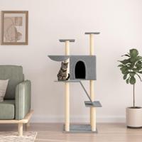 VidaXL Kattenmeubel met sisal krabpalen 143 cm lichtgrijs - thumbnail