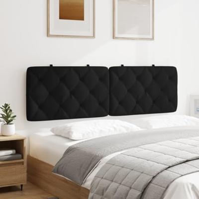 Hoofdbordkussen 160 cm fluweel zwart