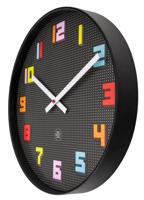 Wandklok 35 cm - Stil - Zwart/Multikleur - ABS - nXt 'Game' - thumbnail