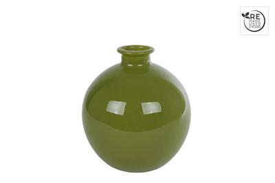 Vaas Artemis S glossy groen glas 16x16x18cm