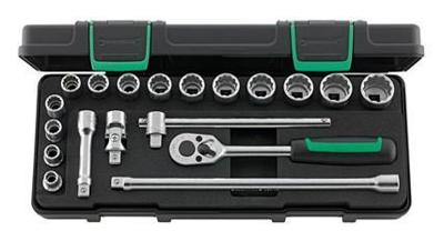 Stahlwille Dopsleutelset | 19-delig 3/8 inch | sleutelwijdtes 8-22 mm | aantal tanden 30 12-kant | 1 stuk - 96024132 96024132