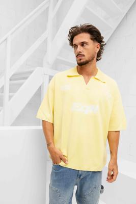 Equalité Knit Polo Heren Geel - Maat XS - Kleur: WitGeel | Soccerfanshop