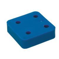 Gebr. Bodegraven drukplaten - zonder sleuf - 20 mm - kunststof - blauw - thumbnail
