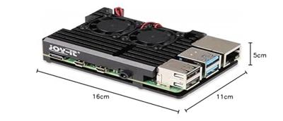 Joy-it Armor Case BLOCK ACTIVE SBC-behuizing Geschikt voor serie: Raspberry Pi® Incl. actieve koeler Zwart Joy-it Armor Case BLOCK ACTIVE SBC-behuizing Geschikt voor serie: Raspberry Pi® Incl. actieve koeler Zwart