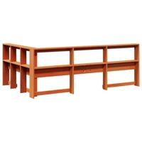 Boekenkast Hoofdeinde L-vormig 120 cm grenenhout wasbruin - thumbnail