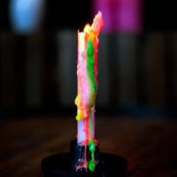 Regenboog Druipkaars (Set Van 2) - thumbnail