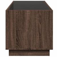 Salontafel met Infinity LED 70x50x50 cm bruin eikenkleurig - thumbnail