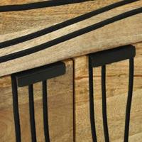 Nachtkastje met lade Bruin 50 x 33 x 60 cm massief mangohout - thumbnail