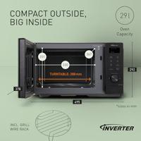 Panasonic NN-GD35QBEPG Magnetron Zwart 1300 W - thumbnail