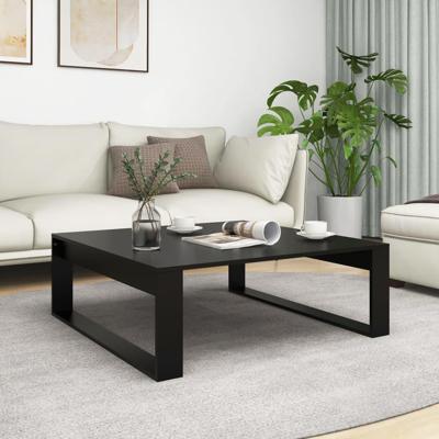 Salontafel 100x100x35 cm bewerkt hout zwart