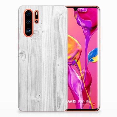 Huawei P30 Pro | Bumper Hoesje | White Wood
