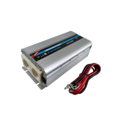 HTC Spanningsomvormer 24/220 V 1000 W met 2 stopcontacten