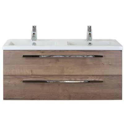 Seville Badmeubelset 120 cm - 2 Laden Tabacco - Wastafel Djazz Dubbel