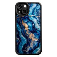 iPhone 14 zwarte case - Ocean marble - thumbnail