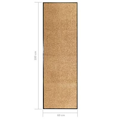 Deurmat wasbaar 60x180 cm crème