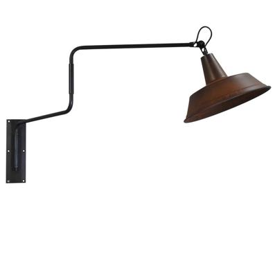 Masterlight Roestbruine wandleeslampIndustria 122cm roestbruin met zwart - 3546-05-25-25