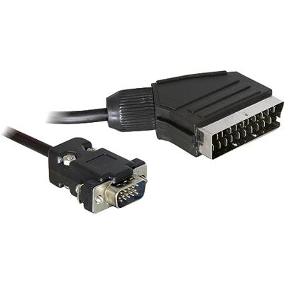 Delock SCART / VGA Video Aansluitkabel [1x SCART-stekker - 1x VGA-stekker] 2 m Zwart