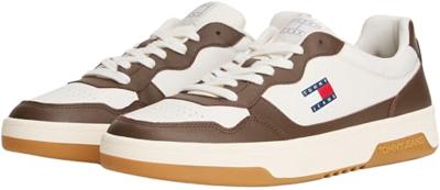 Tommy Hilfiger TJM cupsole 0LI ivory brown Wit maat 42 - thumbnail