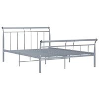 Bedframe metaal grijs 140x200 cm - thumbnail