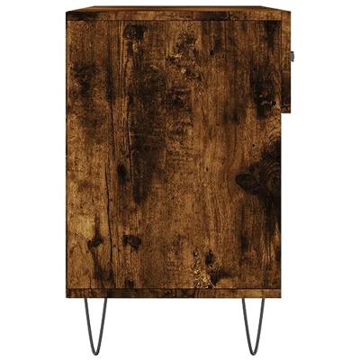 VidaXL Schoenenbank 102x35x55 cm bewerkt hout gerookt eikenkleurig VidaXL Schoenenbank 102x35x55 cm bewerkt hout gerookt eikenkleurig