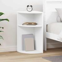 Bijzettafel Wit 29,6 x 29,6 x 60 cm Bewerkt hout - thumbnail