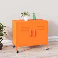 Opbergkast 60x35x56 cm staal oranje - thumbnail