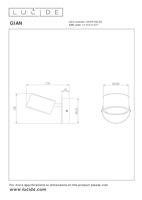 Lucide GIAN - Wandlamp - LED Dimb. - 1x9W 2700K - Zwart - thumbnail