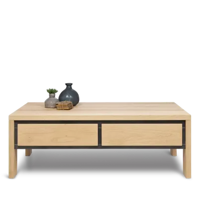 Salontafel (125x70cm - met laden) Tahoma - Nature White