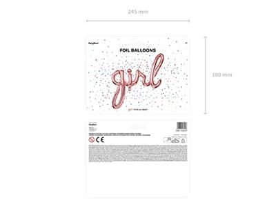 PartyDeko Folieballon Girl Roségoud (77cm)