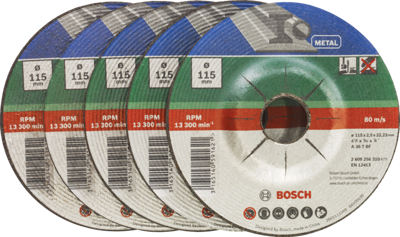 Bosch Accessories A 30 S BF 2609256332 Doorslijpschijf gebogen 115 mm 5 stuk(s) Metaal