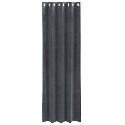 VidaXL Verduisterende gordijnen 2 pcs lichtgrijs 140 x 245 cm fluweel