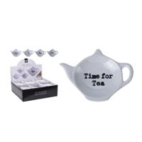 Excellent Houseware Porseleinen Theezakjeshouder Theepot Wit Assorti - thumbnail
