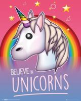 Emoji I Believe In Unicorns Poster 40x50cm - thumbnail
