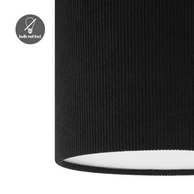 Corduroy Plafondlamp - Cilinder - Black - Scandinavische stijl - ø30 x 17 cm - E27 Fitting - Geschikt voor Woonkamers en slaapkamers