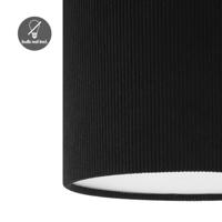 Corduroy Plafondlamp - Cilinder - Black - Scandinavische stijl - ø30 x 17 cm - E27 Fitting - Geschikt voor Woonkamers en slaapkamers - thumbnail