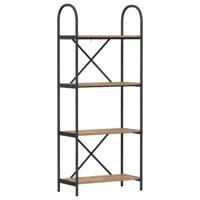 Boekenkast artisanaal eikenkleurig 60 x 30 x 146 cm - thumbnail