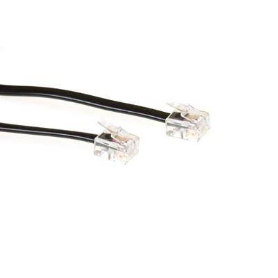 ACT RJ11 Telefoonkabel 3m M/M zwart