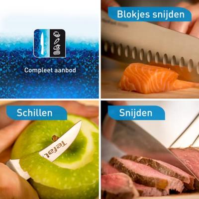 Keukenmes Tefal K2320514 ICE FO Zwart Roestvrij staal 9 cm - thumbnail