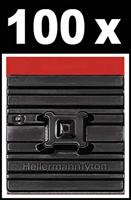 HellermannTyton FMB4APT-A-PA66HS-BK (100) Bevestigingssokkel Zelfklevend 151-02219 Flexibele sokkel, 4-voudige invoeging Zwart 100 stuk(s) - thumbnail