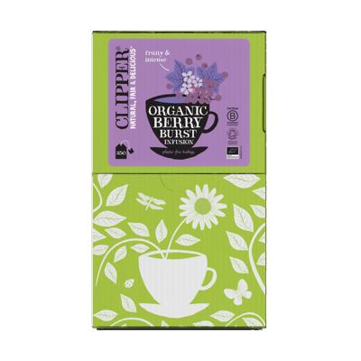 Thee Clipper infusion berry burst bio 250 zakjes Thee Clipper infusion berry burst bio 250 zakjes
