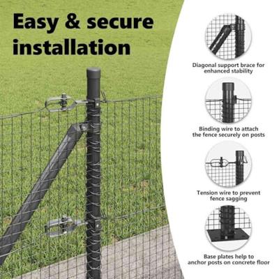 VidaXL Afrasteringspaal grijs 25 x 0,5 m (19 x 19 mm mesh) staal