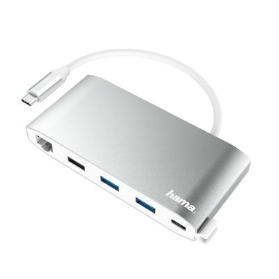 Hama USB-C-hub Multiport 8-poorts 3x USB-A 2x USB-C VGA HDMI™ LAN