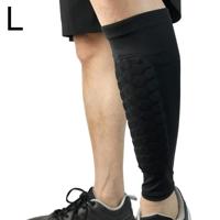 Voetbal anti-botsing leggings outdoor basketbal paardrijden alpinisme enkel beschermen kalf sokken Gear Protector maat: L - thumbnail