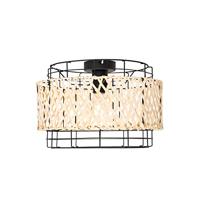 QAZQA Oosterse plafondlamp zwart met bamboe - Irena - thumbnail