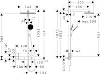 Hansgrohe Raindance Alive Q regendoucheset 21x24cm mat zwart - thumbnail